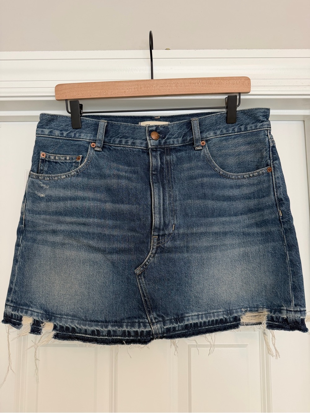 madewell denim mini skirt size 29